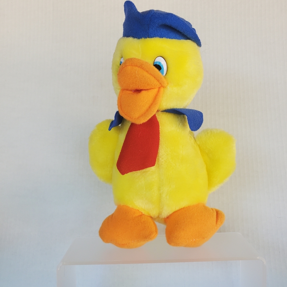 Superior Toy & Novelty Vintage Yellow Plush Sailor Duck Korea 11"